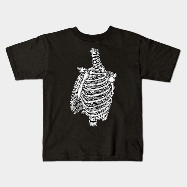 Ribcage Kids T-Shirt by Moon._.in._.Pisces